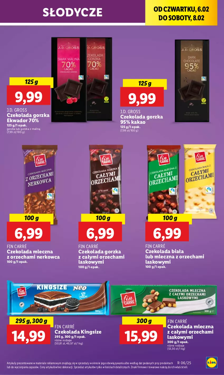 Gazetka promocyjna Lidl - GAZETKA - ważna 06.02 do 08.02.2025 - strona 37 - produkty: Czekolada, Czekolada gorzka, Czekolada mleczna, Kakao