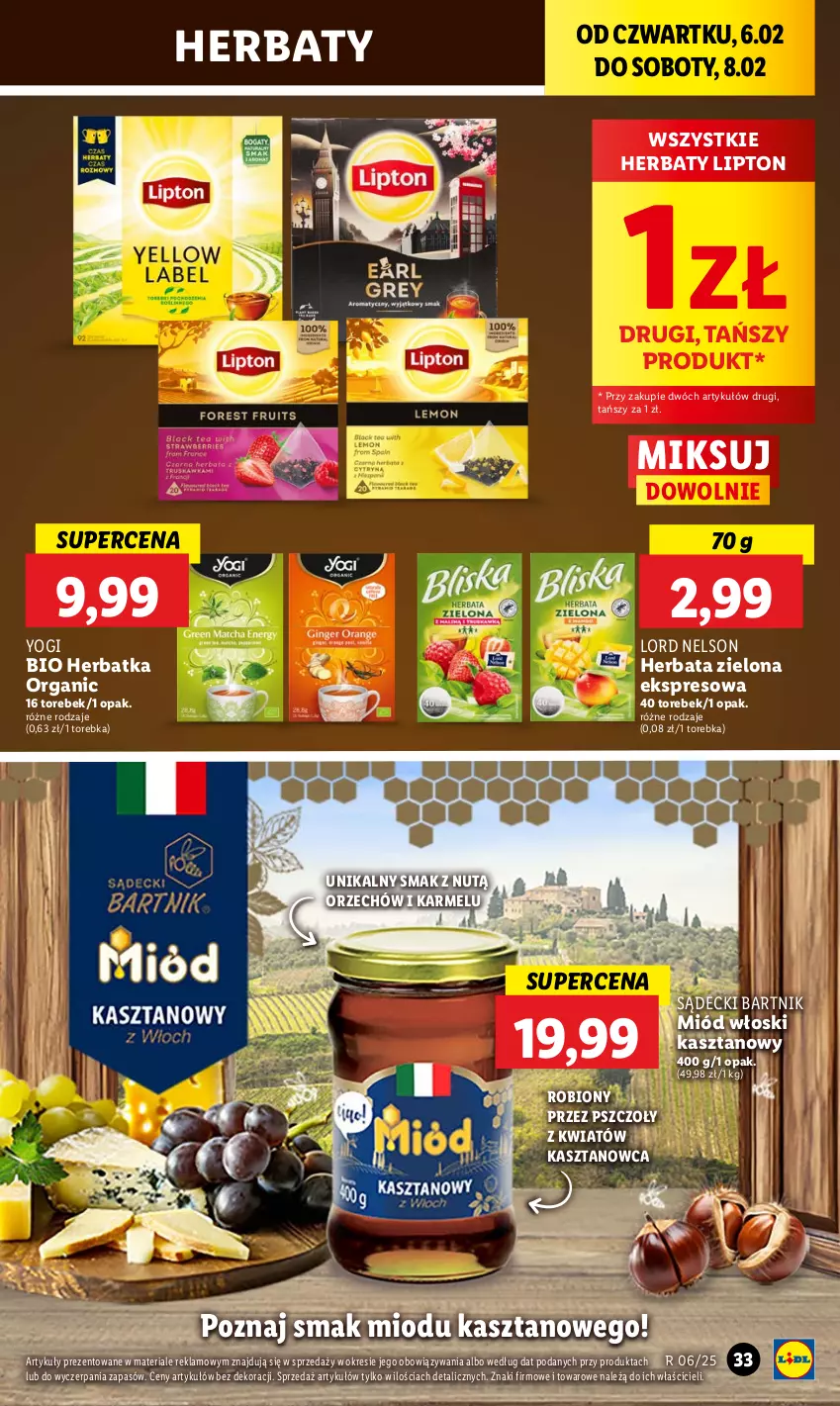 Gazetka promocyjna Lidl - GAZETKA - ważna 06.02 do 08.02.2025 - strona 41 - produkty: Herbata, Lipton, Miód, Torebka