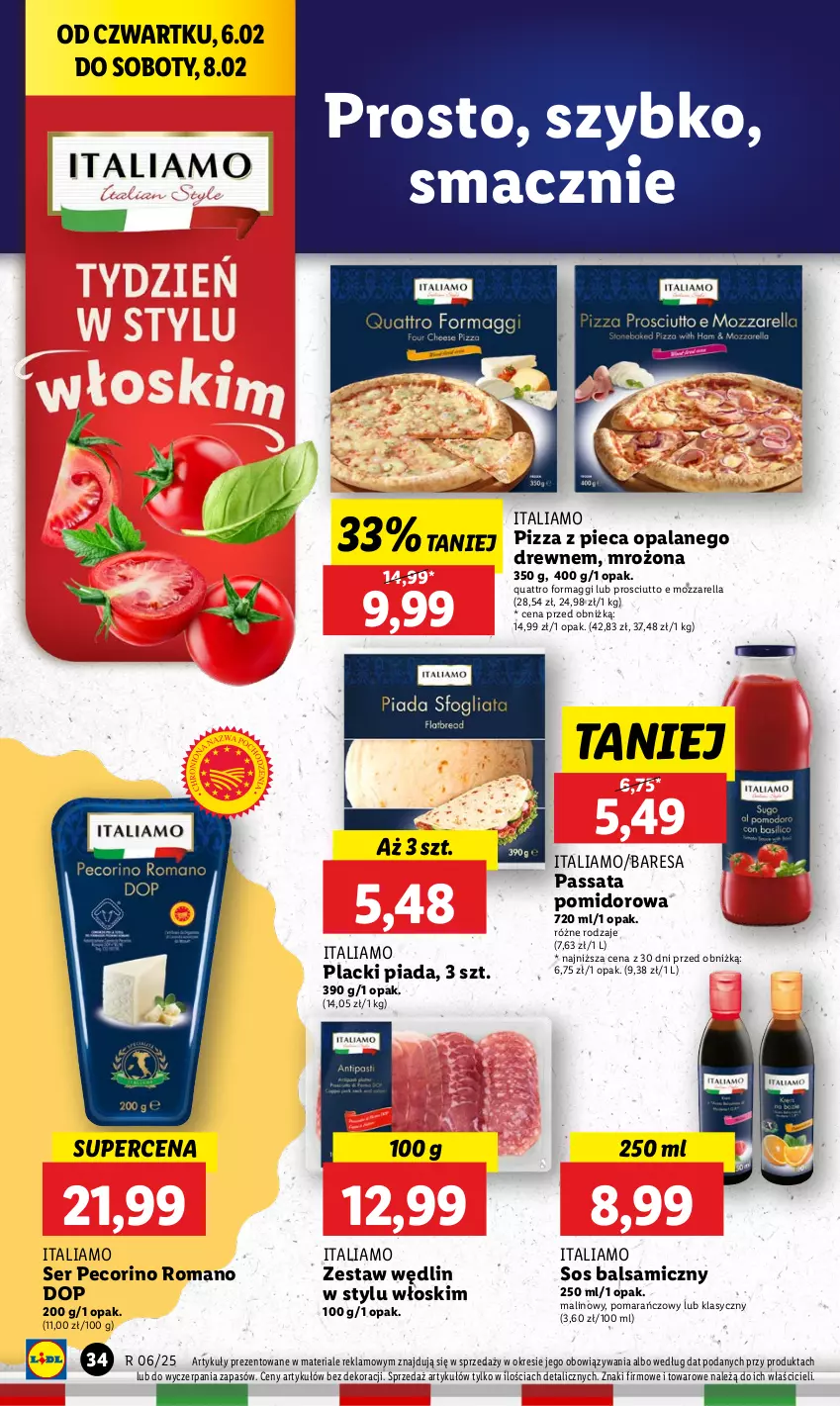 Gazetka promocyjna Lidl - GAZETKA - ważna 06.02 do 08.02.2025 - strona 42 - produkty: Lack, Maggi, Mozzarella, Pecorino, Piec, Pizza, Prosciutto, Ser, Sos