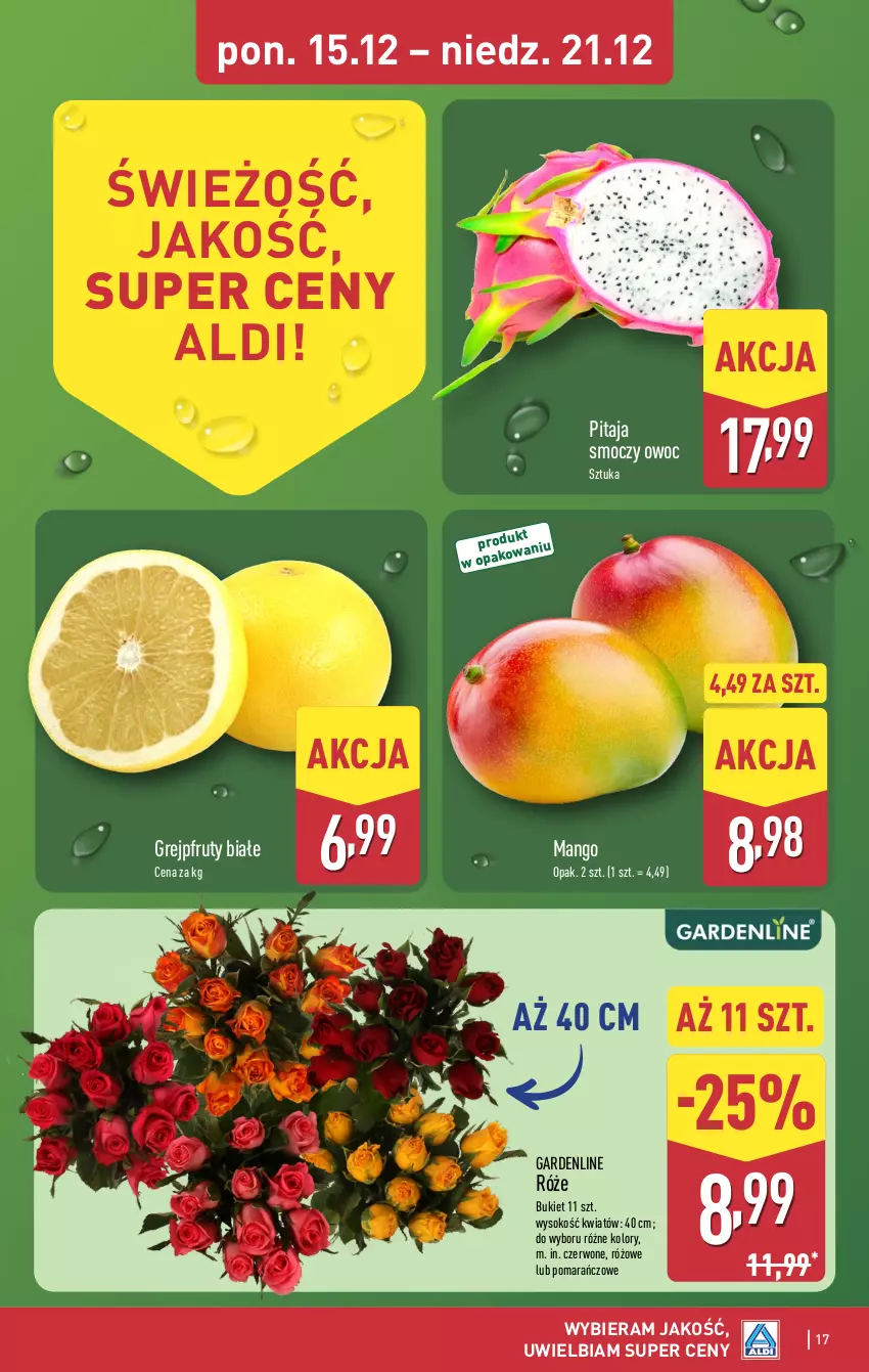 Gazetka promocyjna Aldi - Oferta weekendowa - ważna 18.12 do 21.12.2025 - strona 17 - produkty: Bukiet, Grejpfrut, Mango, Sok