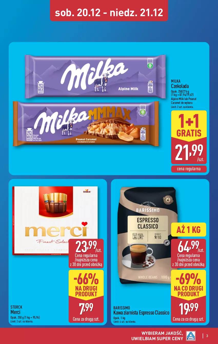 Gazetka promocyjna Aldi - Oferta weekendowa - ważna 18.12 do 21.12.2025 - strona 3 - produkty: Czekolada, Gra, Kawa, Kawa ziarnista, Merci, Milka