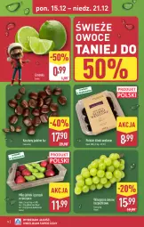 Gazetka promocyjna Aldi - Oferta weekendowa - Gazetka - ważna od 21.12 do 21.12.2025 - strona 16 - produkty: Winogrona, Limonka, Owoce, Wino, Gala