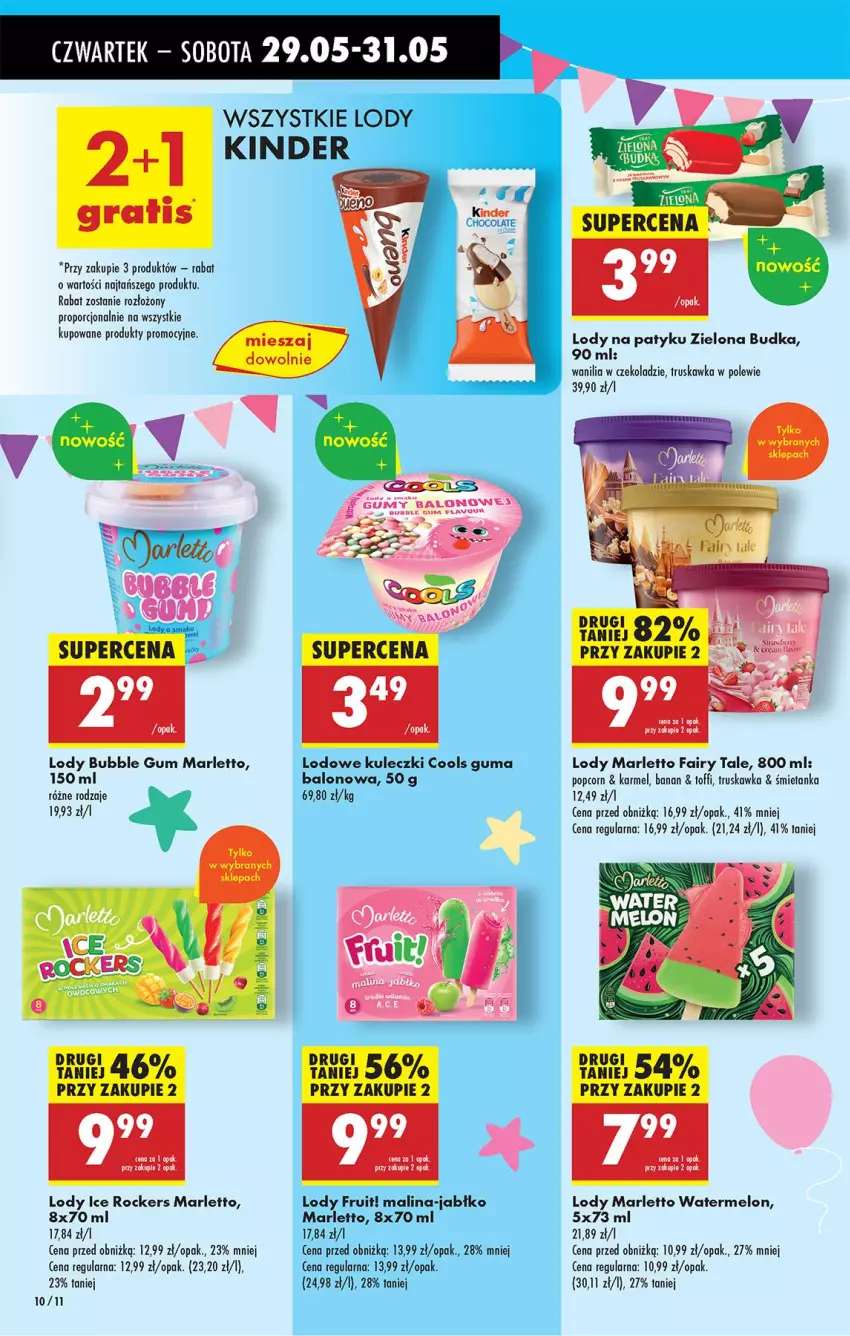 Gazetka promocyjna Biedronka - Od Czwartku - ważna 29.05 do 04.06.2025 - strona 12 - produkty: Eleo, Fa, Fairy, Kinder, LG, Lody, Melon, Popcorn, Por, Zielona Budka