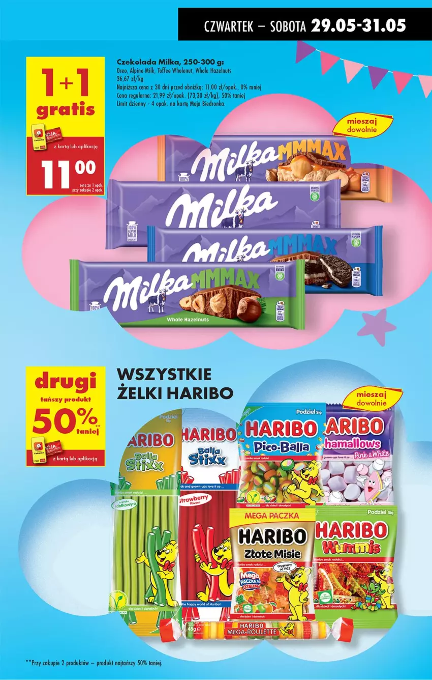Gazetka promocyjna Biedronka - Od Czwartku - ważna 29.05 do 04.06.2025 - strona 15 - produkty: Czekolada, Haribo, Milka, Oreo