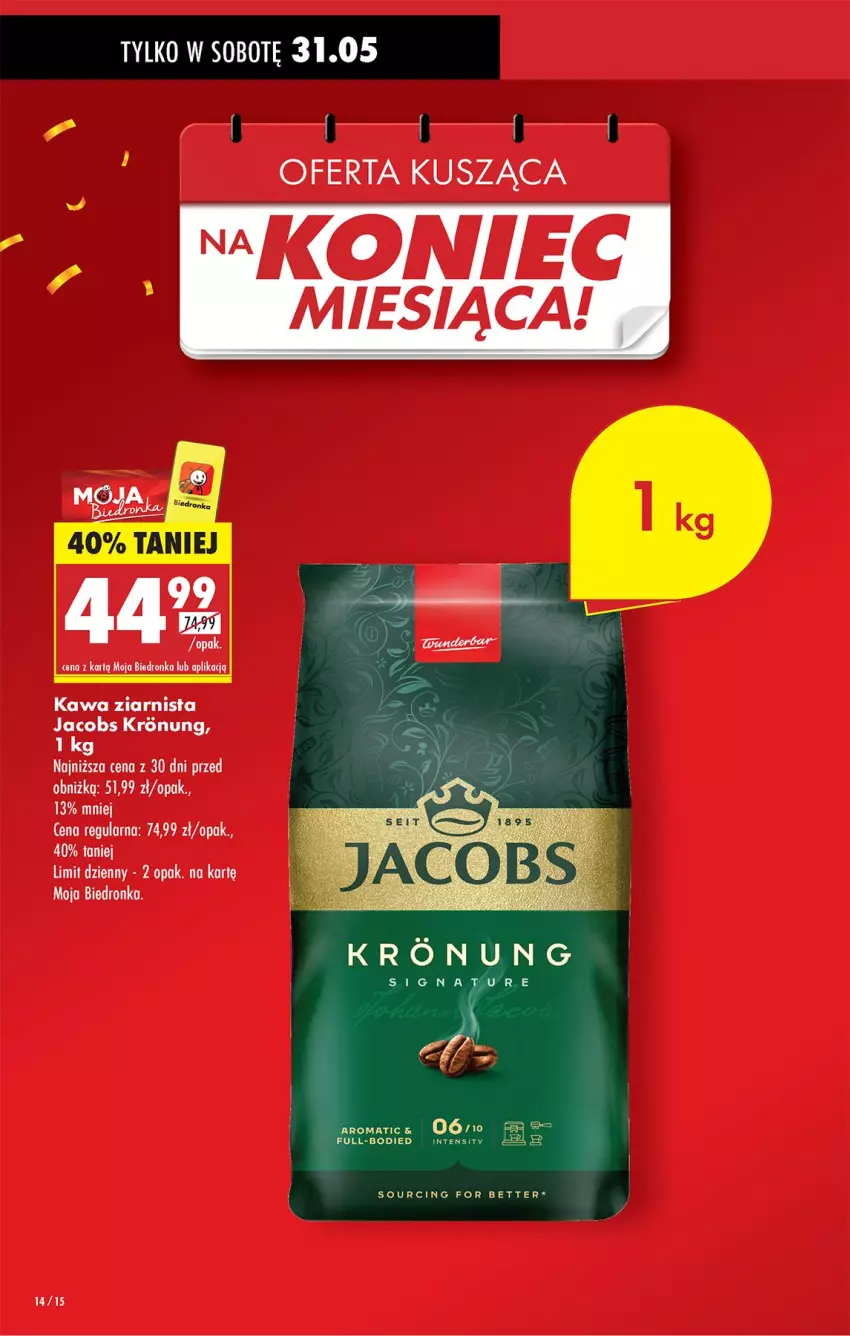 Gazetka promocyjna Biedronka - Od Czwartku - ważna 29.05 do 04.06.2025 - strona 16 - produkty: Jacobs, Kawa, Kawa ziarnista