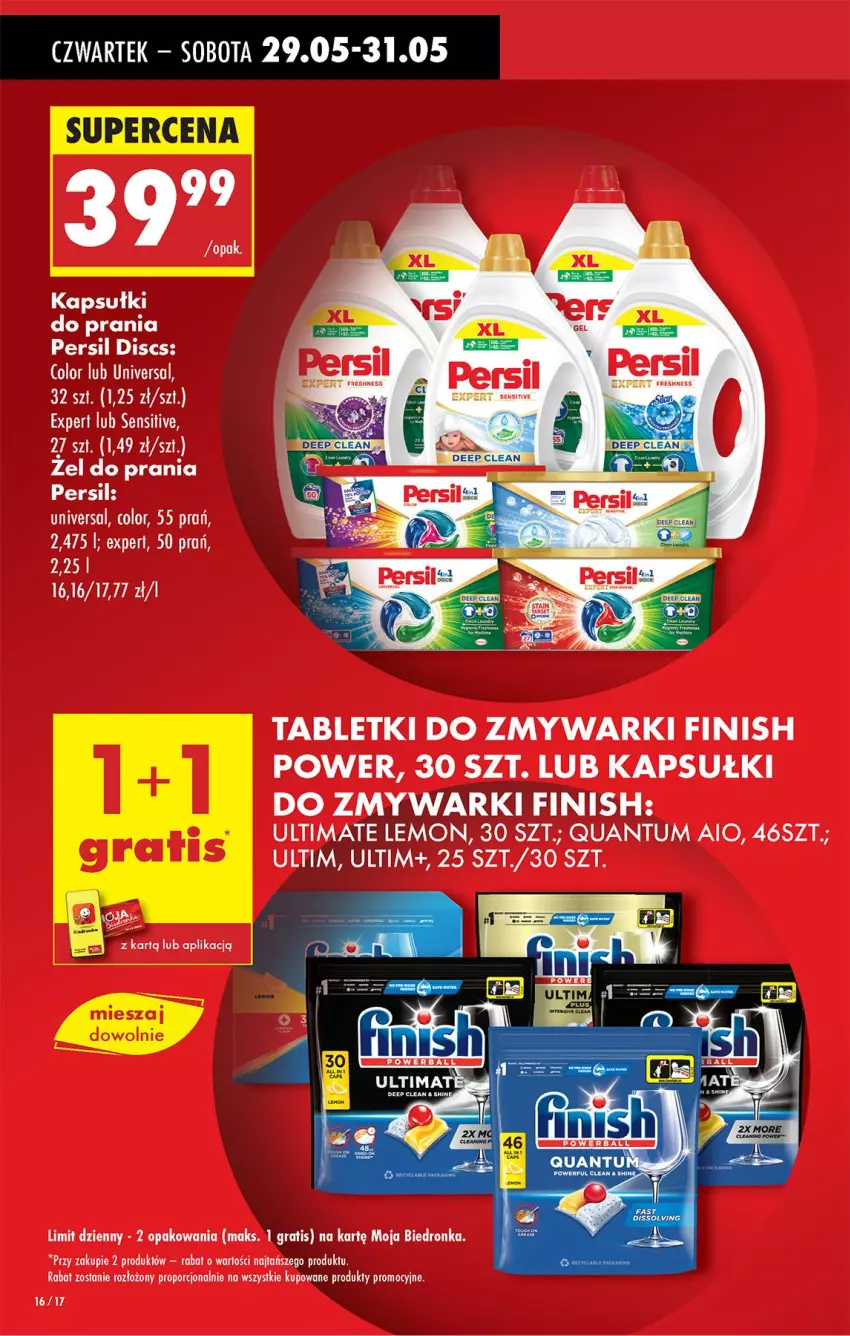 Gazetka promocyjna Biedronka - Od Czwartku - ważna 29.05 do 04.06.2025 - strona 18 - produkty: Finish, Gra, Persil, Por, Tablet, Tabletki do zmywarki, Zmywarki
