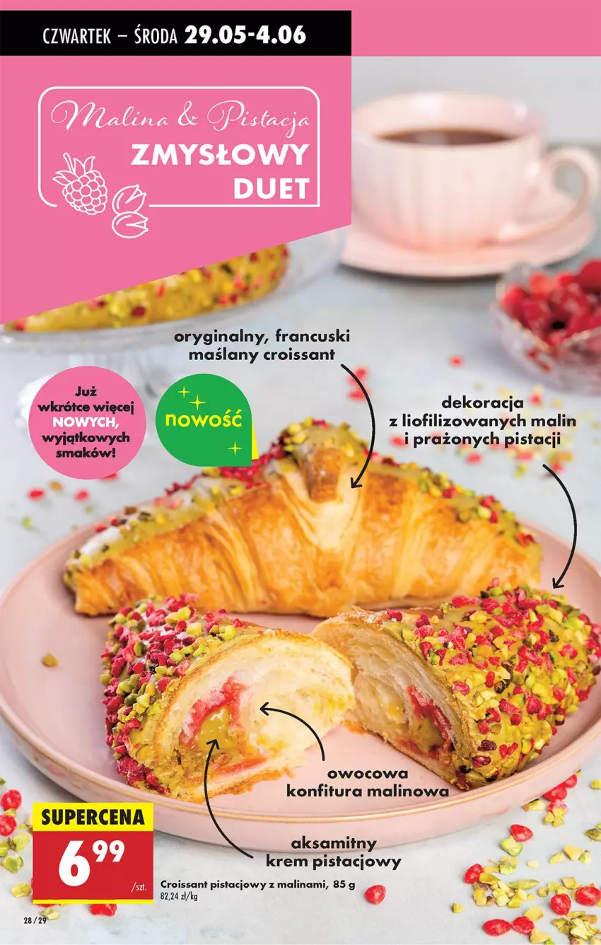 Gazetka promocyjna Biedronka - Od Czwartku - ważna 29.05 do 04.06.2025 - strona 32 - produkty: Aksam, Croissant, Gin, Konfitura, Krem pistacjowy