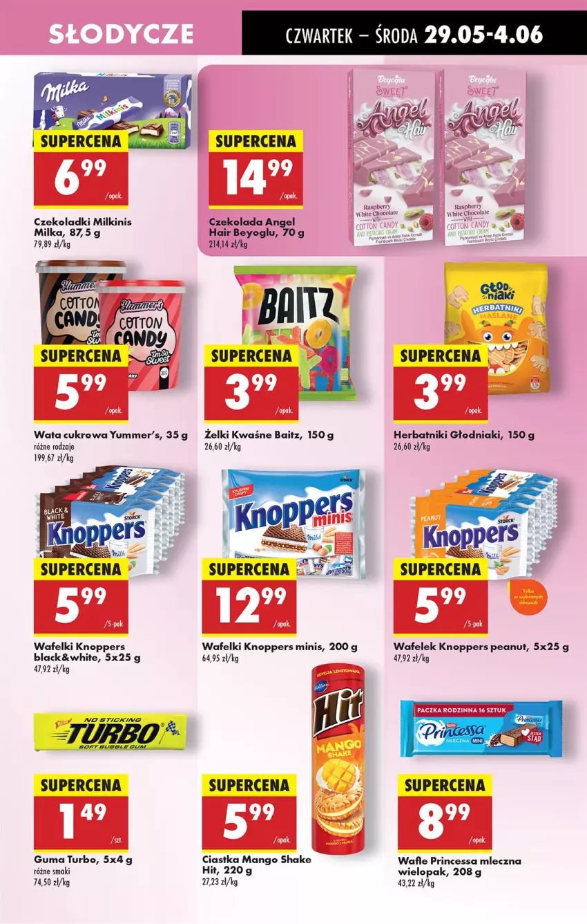Gazetka promocyjna Biedronka - Od Czwartku - ważna 29.05 do 04.06.2025 - strona 43 - produkty: Ciastka, Czekolada, Fa, Herbatniki, Knoppers, Lack, Mango, Milka, Princessa, Wafle, Wata cukrowa