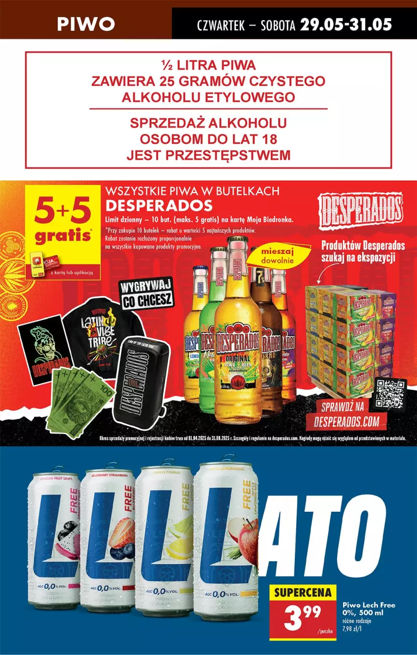 Gazetka promocyjna Biedronka - Od Czwartku - ważna 29.05 do 04.06.2025 - strona 49 - produkty: Desperados, Gra, Piwa, Piwo, Por