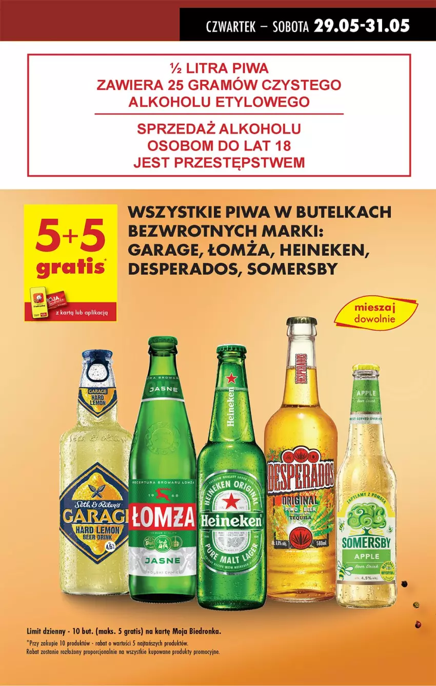 Gazetka promocyjna Biedronka - Od Czwartku - ważna 29.05 do 04.06.2025 - strona 9 - produkty: Desperados, Gra, Heineken, Piwa, Por, Somersby