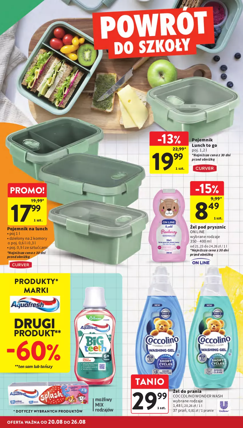 Gazetka promocyjna Intermarche - Gazetka promocyjna - ważna 20.08 do 26.08.2026 - strona 10 - produkty: Coccolino, Pojemnik, Pojemnik na lunch