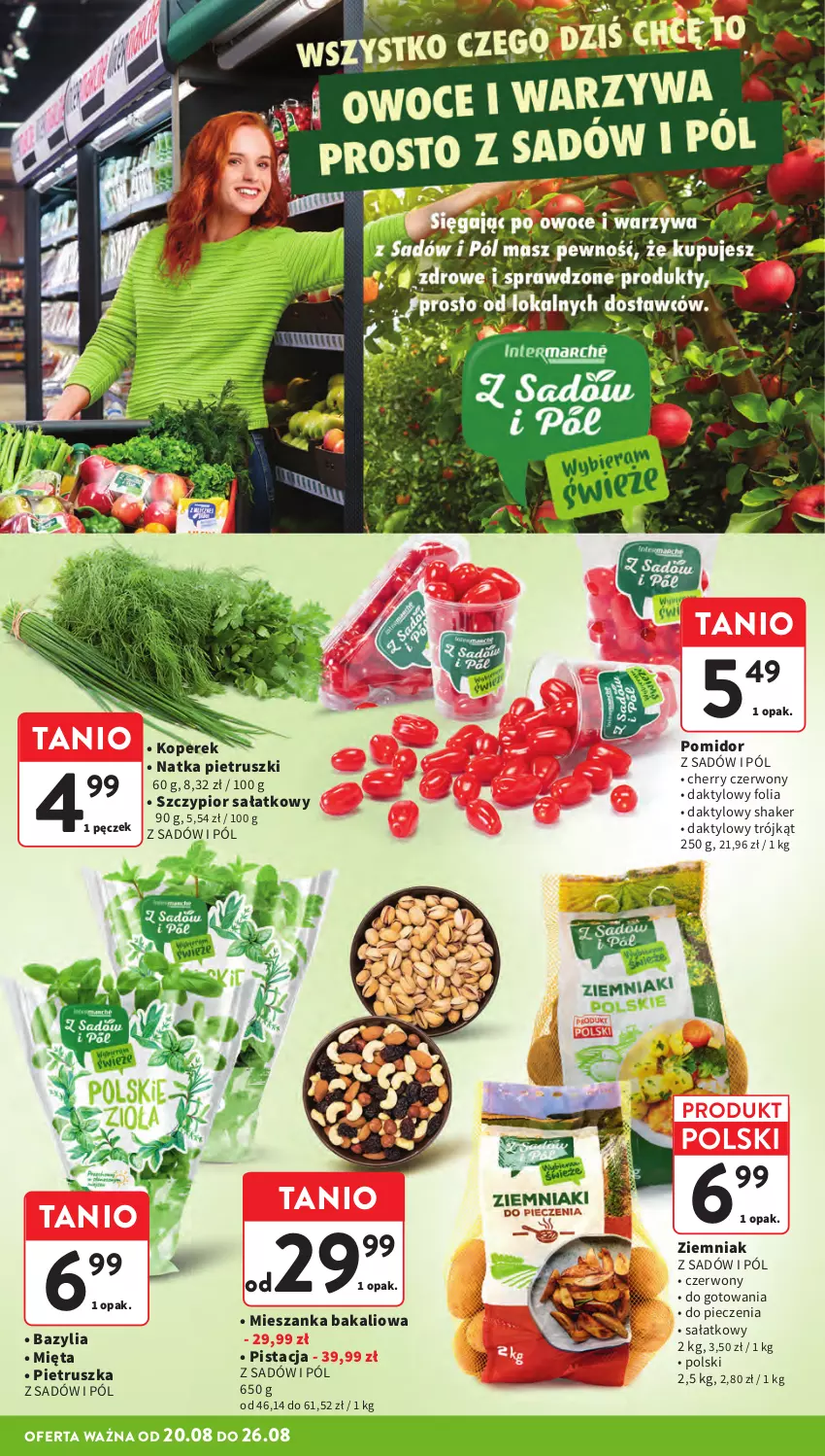 Gazetka promocyjna Intermarche - Gazetka promocyjna - ważna 20.08 do 26.08.2026 - strona 14 - produkty: Bazyl, Bazylia, Mieszanka bakaliowa, Mięta, Natka pietruszki, Piec, Pietruszka, Sałat