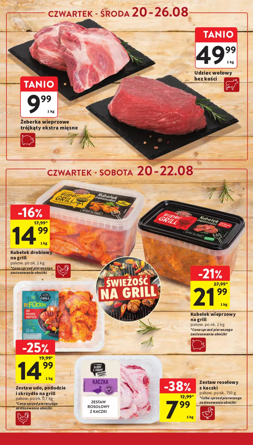 Gazetka promocyjna Intermarche - Gazetka promocyjna - ważna 20.08 do 26.08.2026 - strona 16 - produkty: Grill, Udziec wołowy, Zestaw rosołowy z kaczki