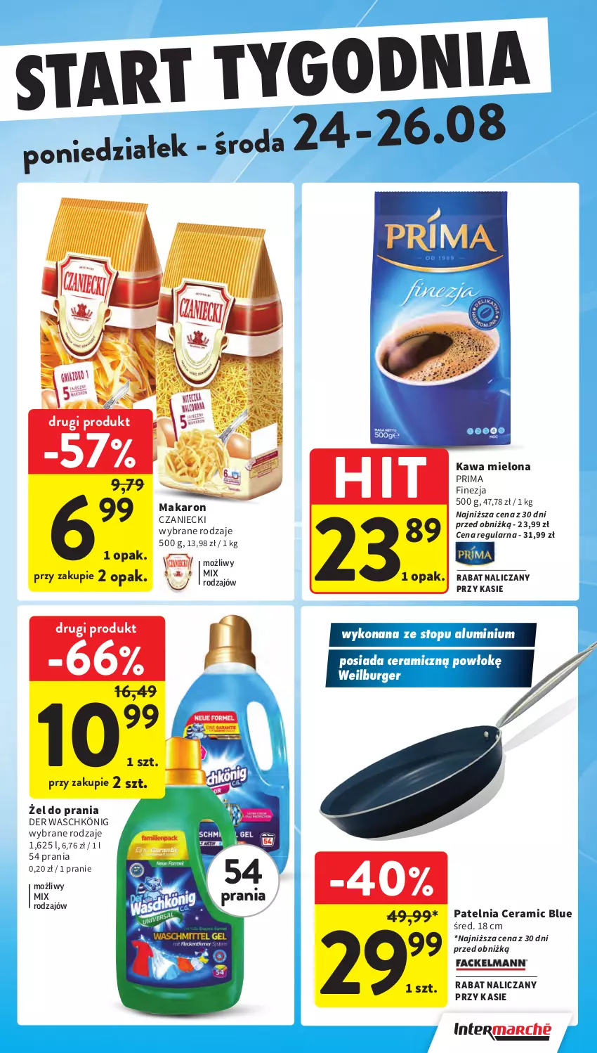 Gazetka promocyjna Intermarche - Gazetka promocyjna - ważna 20.08 do 26.08.2026 - strona 43 - produkty: Burger, Kawa, Kawa mielona, König, Makaron, Patelnia, Prima, Top