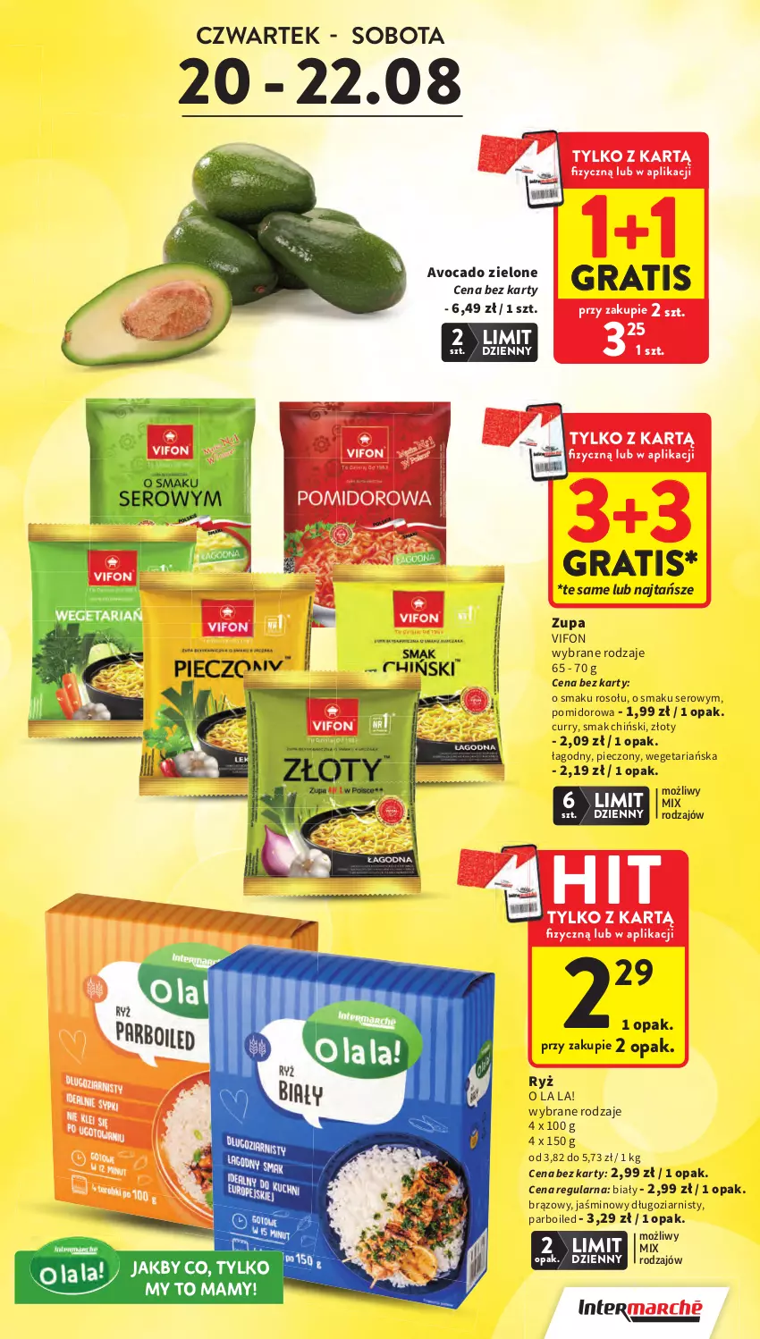 Gazetka promocyjna Intermarche - Gazetka promocyjna - ważna 20.08 do 26.08.2026 - strona 5 - produkty: Avocado, Gra, Piec, Ryż, Ser, Zupa