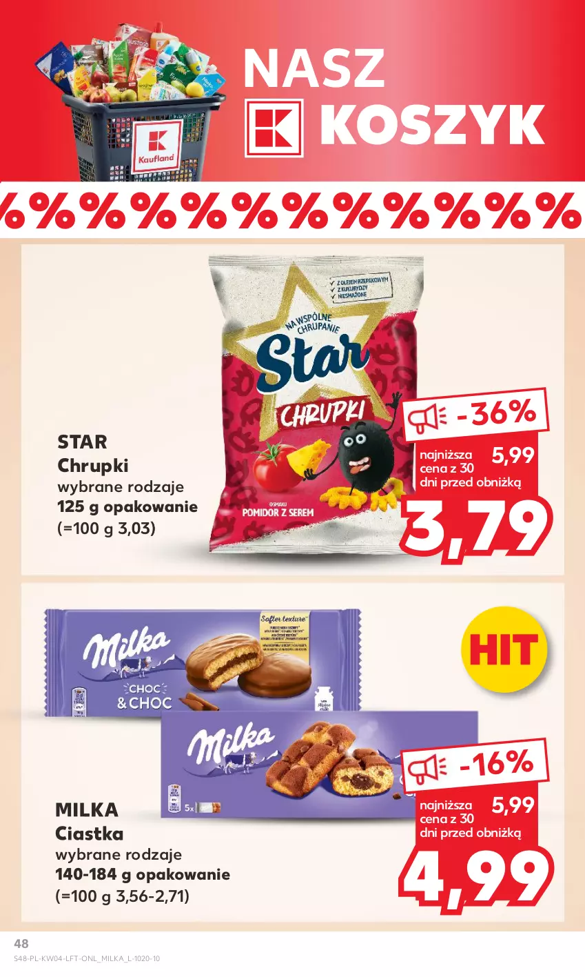 Gazetka promocyjna Kaufland - Gazetka tygodnia - ważna 25.01 do 31.01.2024 - strona 48 - produkty: Chrupki, Ciastka, Kosz, Milka