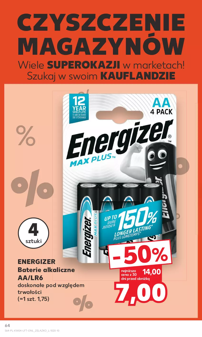 Gazetka promocyjna Kaufland - Gazetka tygodnia - ważna 25.01 do 31.01.2024 - strona 64 - produkty: Baterie alkaliczne, Energizer