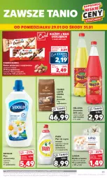 Gazetka promocyjna Kaufland - Gazetka tygodnia - Gazetka - ważna od 31.01 do 31.01.2024 - strona 83 - produkty: Tchibo, Sok, Do mycia naczyń, Kawa ziarnista, Kinder Bueno, Kawa, Płyn do mycia naczyń, Oranżada, Hellena, Baton, Fairy, Płyn do mycia, Mydło, Sidolux, Luksja, Kinder, Fa