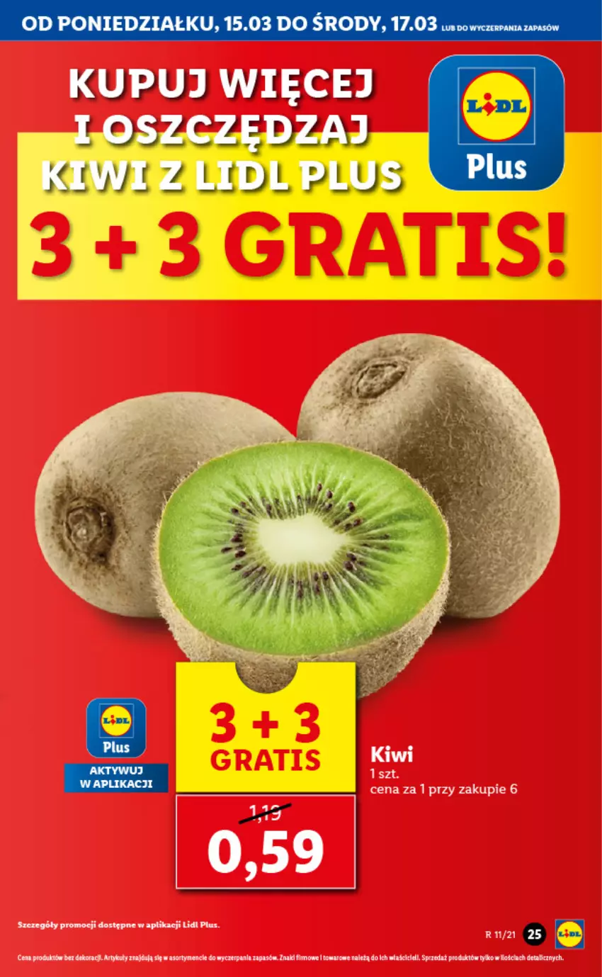 Gazetka promocyjna Lidl - GAZETKA - ważna 15.03 do 17.03.2021 - strona 25 - produkty: Kiwi