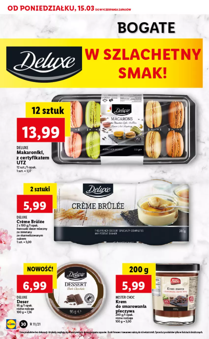 Gazetka promocyjna Lidl - GAZETKA - ważna 15.03 do 17.03.2021 - strona 30 - produkty: Deser, Deser mleczny, Makaron, Ser