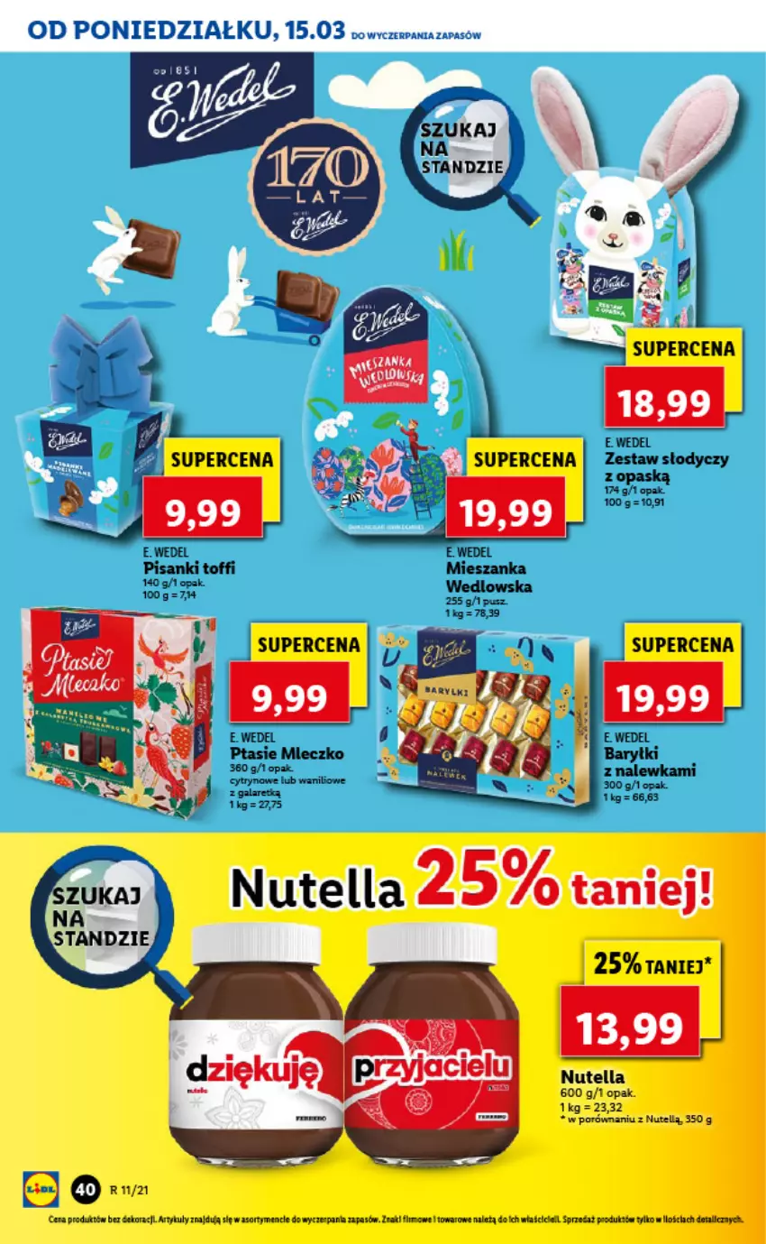 Gazetka promocyjna Lidl - GAZETKA - ważna 15.03 do 17.03.2021 - strona 40 - produkty: Nutella, Por