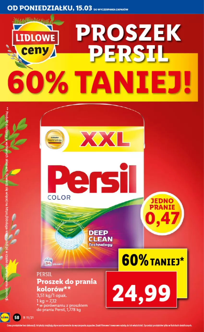 Gazetka promocyjna Lidl - GAZETKA - ważna 15.03 do 17.03.2021 - strona 58 - produkty: Fa, Persil, Por, Proszek do prania