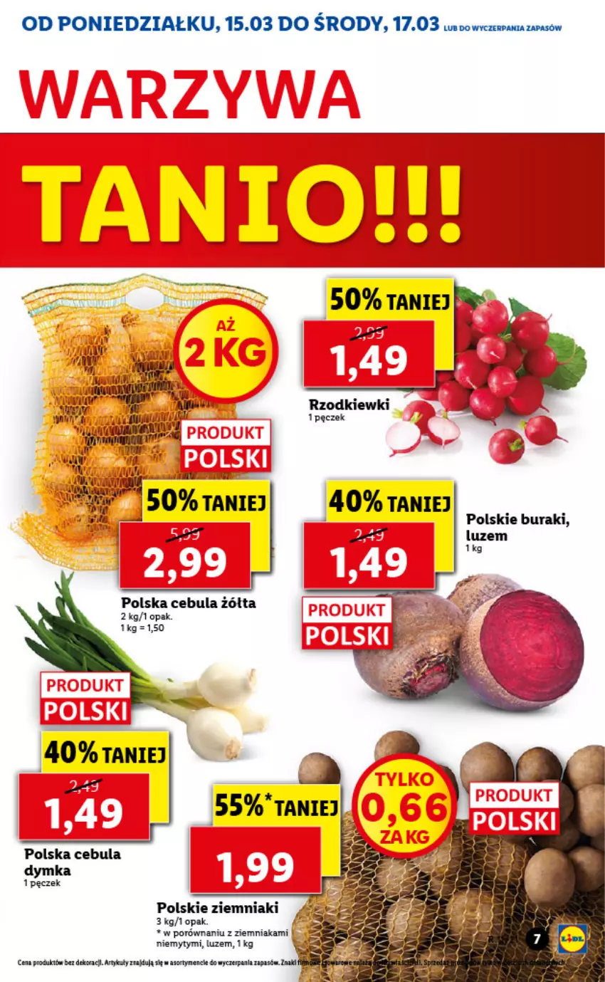 Gazetka promocyjna Lidl - GAZETKA - ważna 15.03 do 17.03.2021 - strona 7 - produkty: Cebula, Por, Ziemniaki