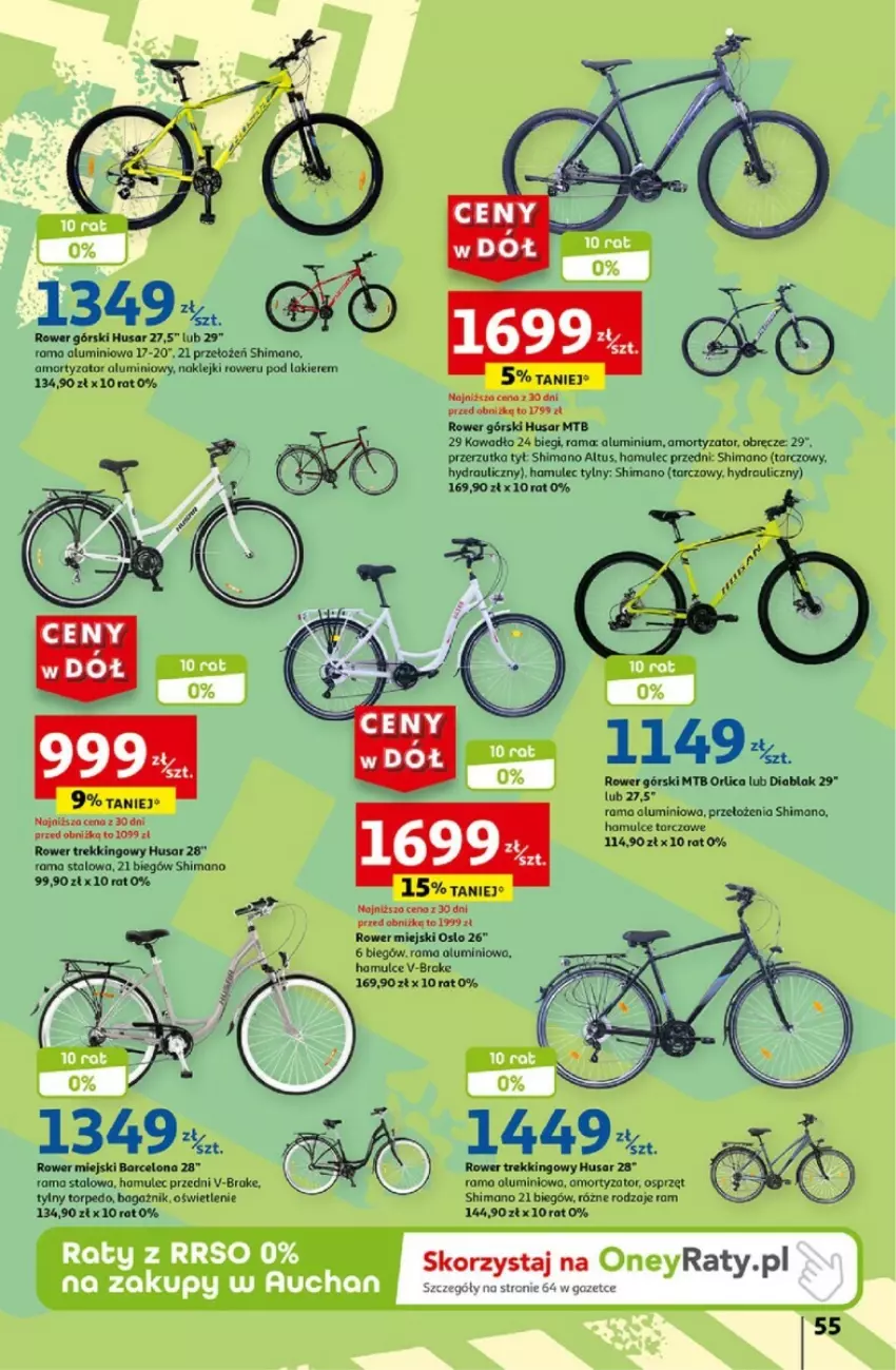 Gazetka promocyjna Auchan - ważna 06.06 do 12.06.2024 - strona 51 - produkty: Fa, Klej, Lakier, Mule, Rama, Rower