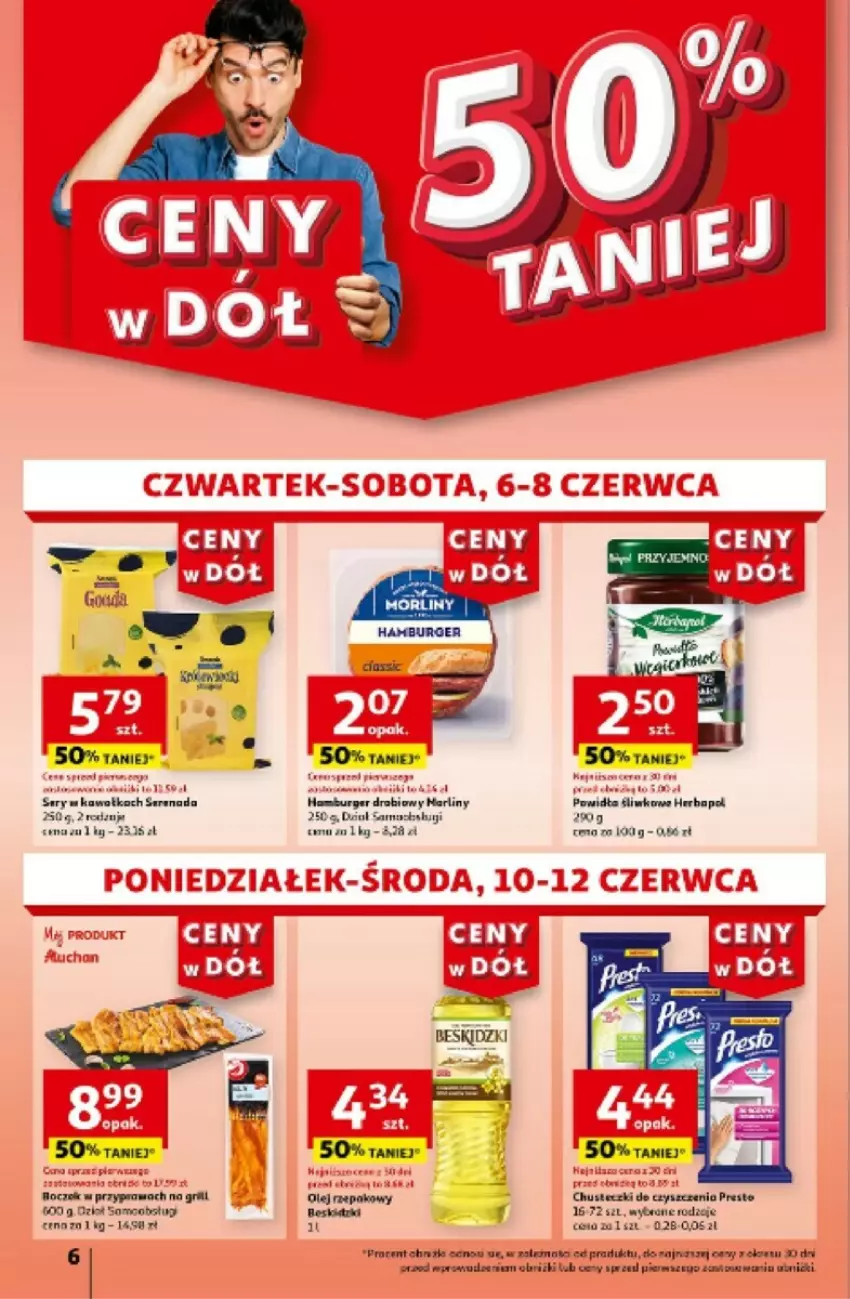 Gazetka promocyjna Auchan - ważna 06.06 do 12.06.2024 - strona 56 - produkty: Chusteczki, Gra, Herbapol, Olej, Presto, Ser