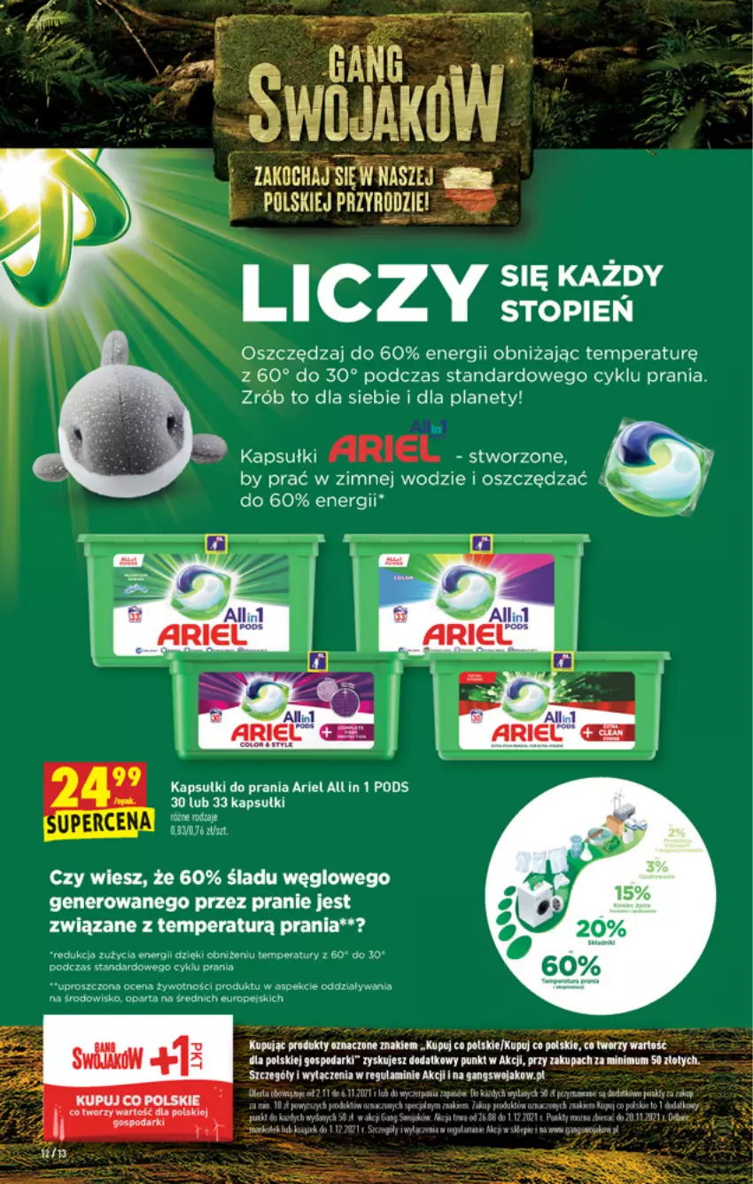 Gazetka promocyjna Biedronka - W tym tygodniu - ważna 02.11 do 06.11.2021 - strona 12 - produkty: Ariel, Fa, Kapsułki do prania