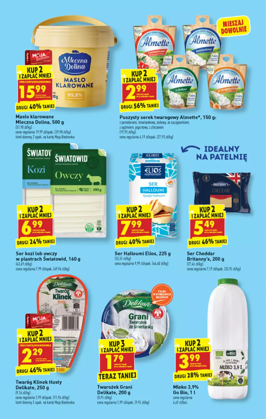 Gazetka promocyjna Biedronka - W tym tygodniu - ważna 02.11 do 06.11.2021 - strona 27 - produkty: Almette, Brit, Brita, Cheddar, Gra, LG, Masło, Masło klarowane, Mleko, Ser, Ser kozi, Serek, Serek twarogowy, Tera, Twaróg