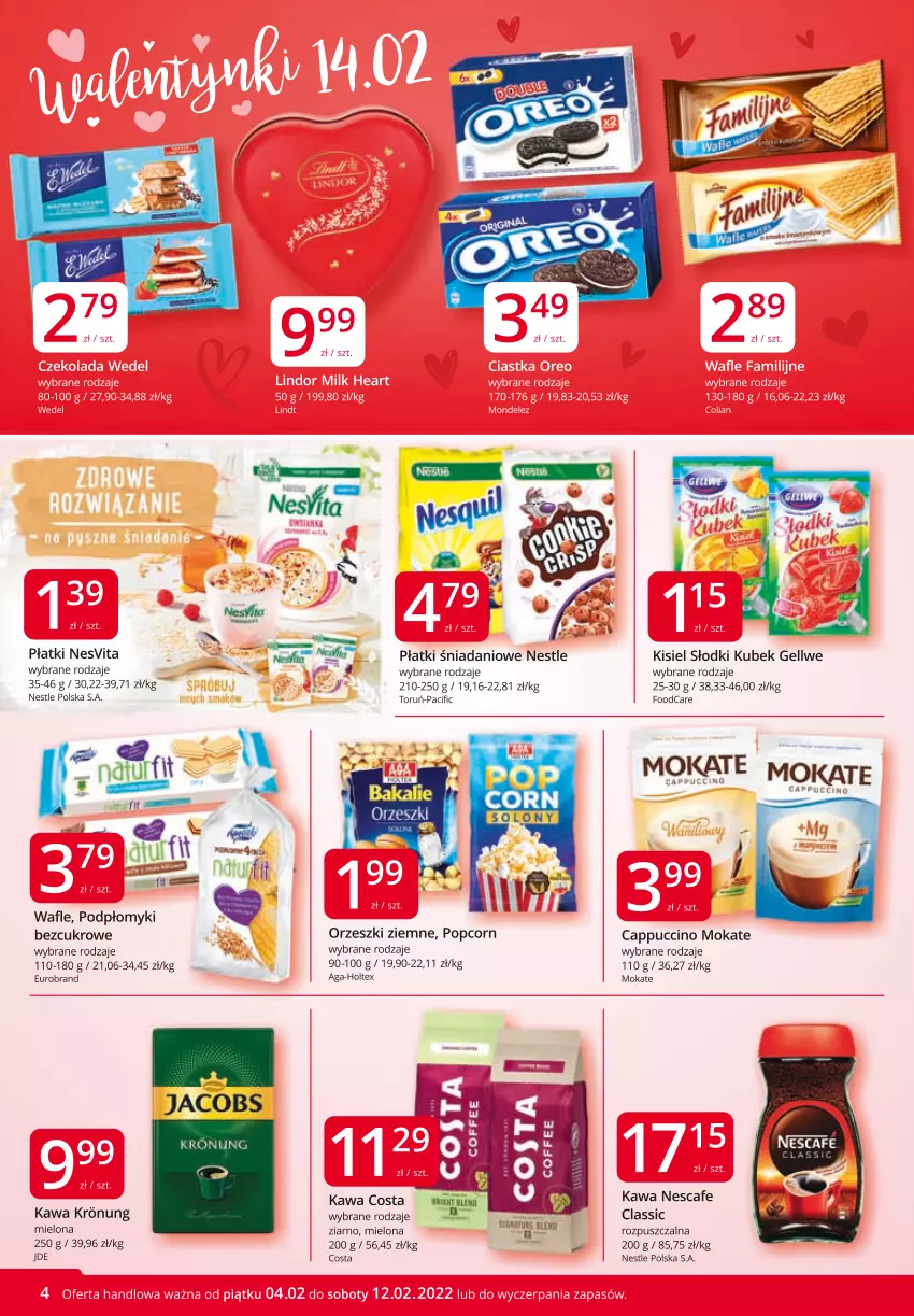 Gazetka promocyjna Market Vita - Gazetka promocyjna – Marketvita - ważna 04.02 do 12.02.2022 - strona 4 - produkty: Cappuccino, Cif, Danio, Jacobs, Kawa, Kisiel, Kubek, Orzeszki, Orzeszki ziemne, Popcorn, Wafle