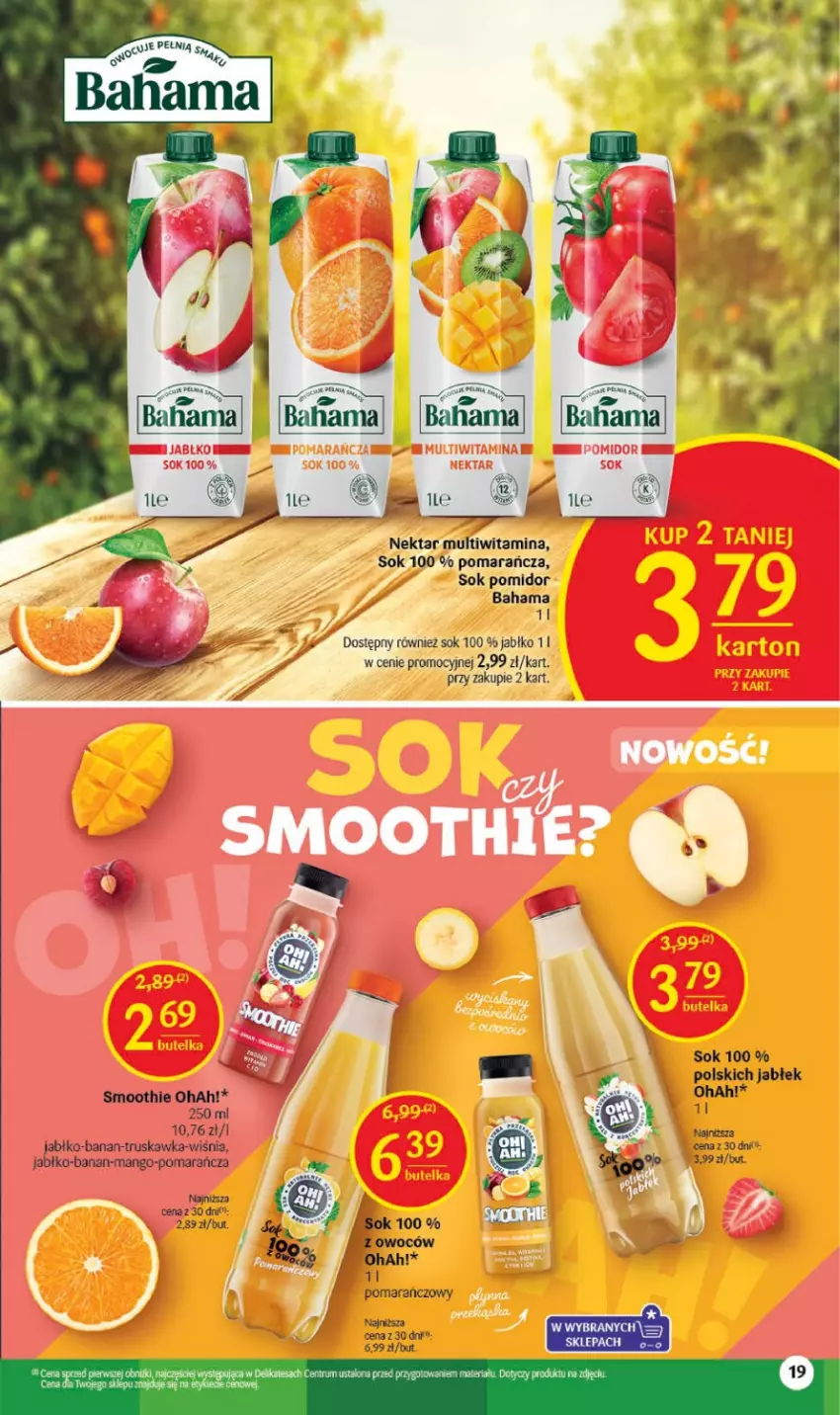 Gazetka promocyjna Delikatesy Centrum - Gazetka DC28 - ważna 20.07 do 26.07.2023 - strona 19 - produkty: Mango, Nektar, Smoothie, Sok