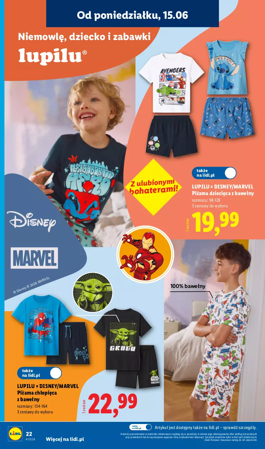 Gazetka promocyjna Lidl - Katalog ważny od 15.06 - ważna 15.06 do 20.06.2026 - strona 28 - produkty: Disney, Dzieci, Piżama, Tera