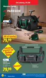 Gazetka promocyjna Lidl - Katalog ważny od 15.06 - Gazetka - ważna od 20.06 do 20.06.2026 - strona 46 - produkty: Piec, Parkside, Por, Tran, Taśma miernicza, Torba, Młotek, Sport, Młot, Szpic, Poziomica, Zestaw narzędzi, Ogród