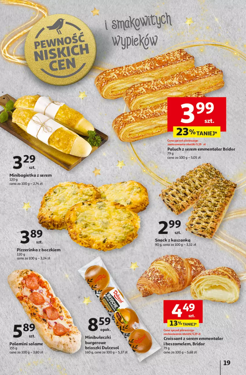 Gazetka promocyjna Auchan - Pewność Niskich Cen Hipermarket - ważna 28.11 do 04.12.2024 - strona 21 - produkty: Bagietka, Bułeczki, Burger, Emmental, Inka, Kasza, Ser