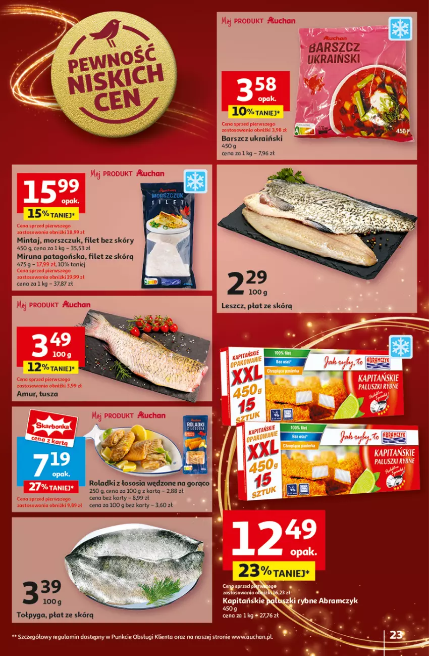 Gazetka promocyjna Auchan - Pewność Niskich Cen Hipermarket - ważna 28.11 do 04.12.2024 - strona 25 - produkty: AEG, Mintaj, Miruna, Tago, Tołpyga, Tusz