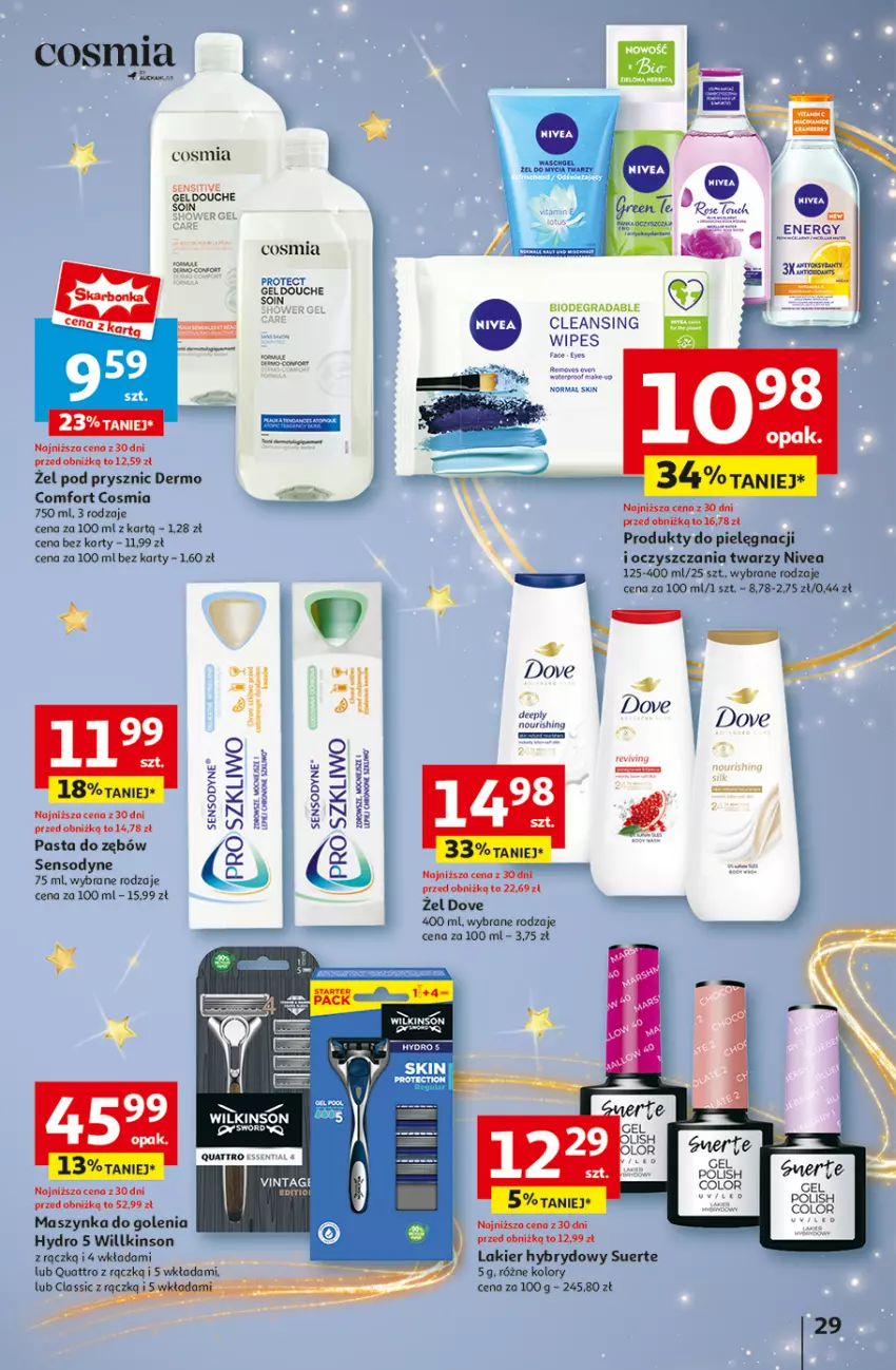 Gazetka promocyjna Auchan - Pewność Niskich Cen Hipermarket - ważna 28.11 do 04.12.2024 - strona 31 - produkty: Dove, Fa, Gra, Lakier, Lakier hybrydowy, LG, Maszynka, Maszynka do golenia, Nivea, Szynka