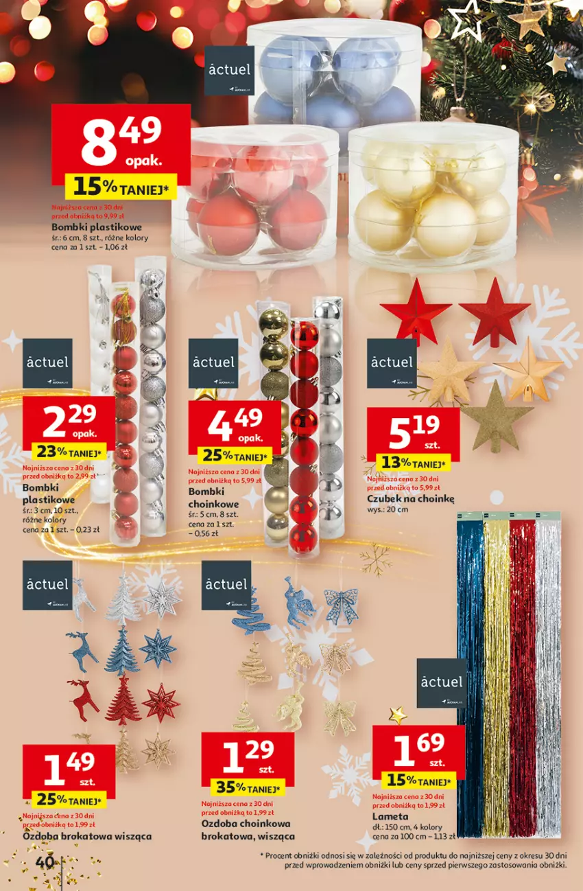 Gazetka promocyjna Auchan - Pewność Niskich Cen Hipermarket - ważna 28.11 do 04.12.2024 - strona 48 - produkty: Bombki, Ozdoba, Ser