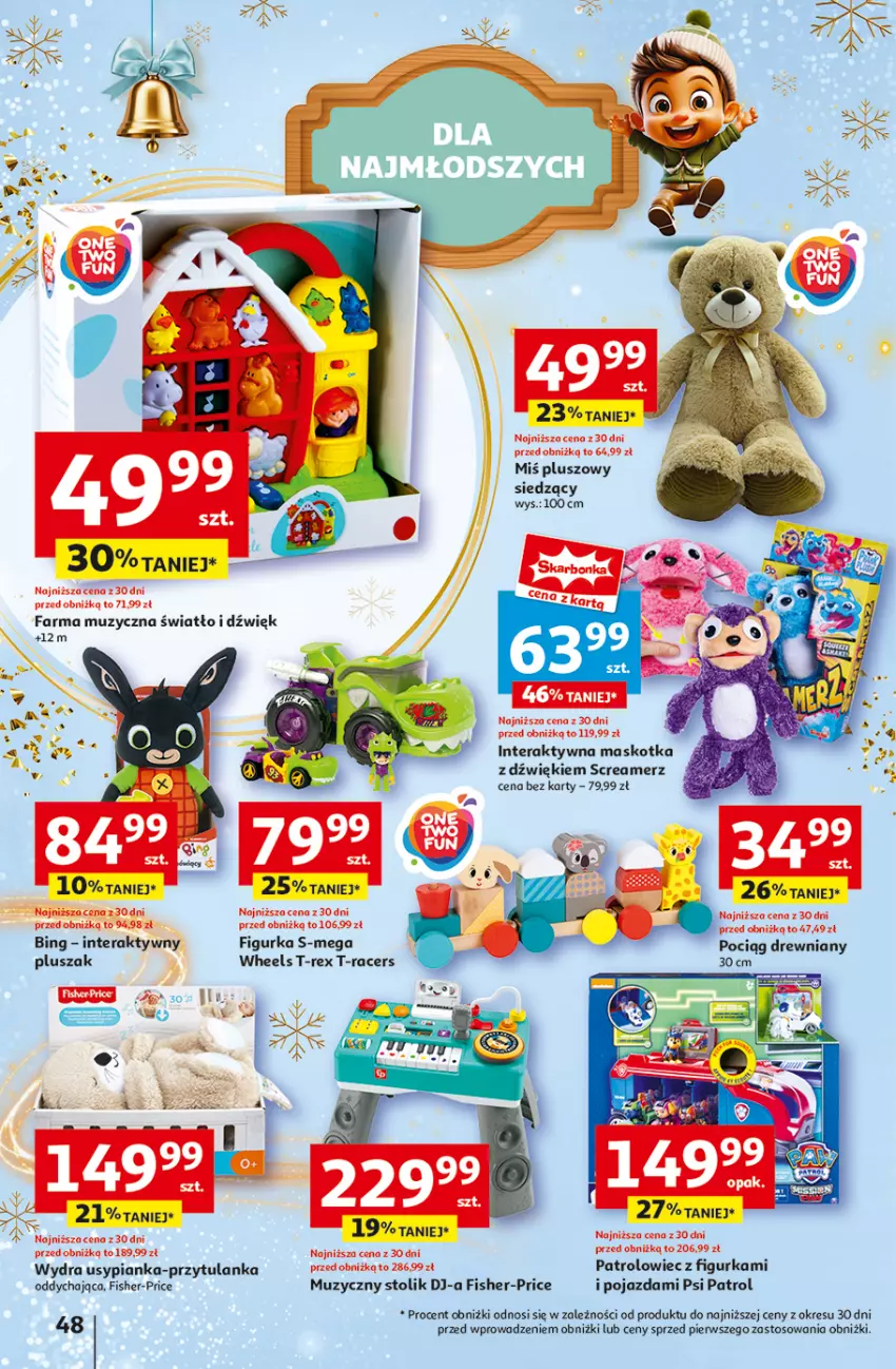 Gazetka promocyjna Auchan - Pewność Niskich Cen Hipermarket - ważna 28.11 do 04.12.2024 - strona 56 - produkty: Acer, Fa, Fisher-Price, Pluszak, Pociąg, Pojazd, Psi Patrol, Stolik, Tera