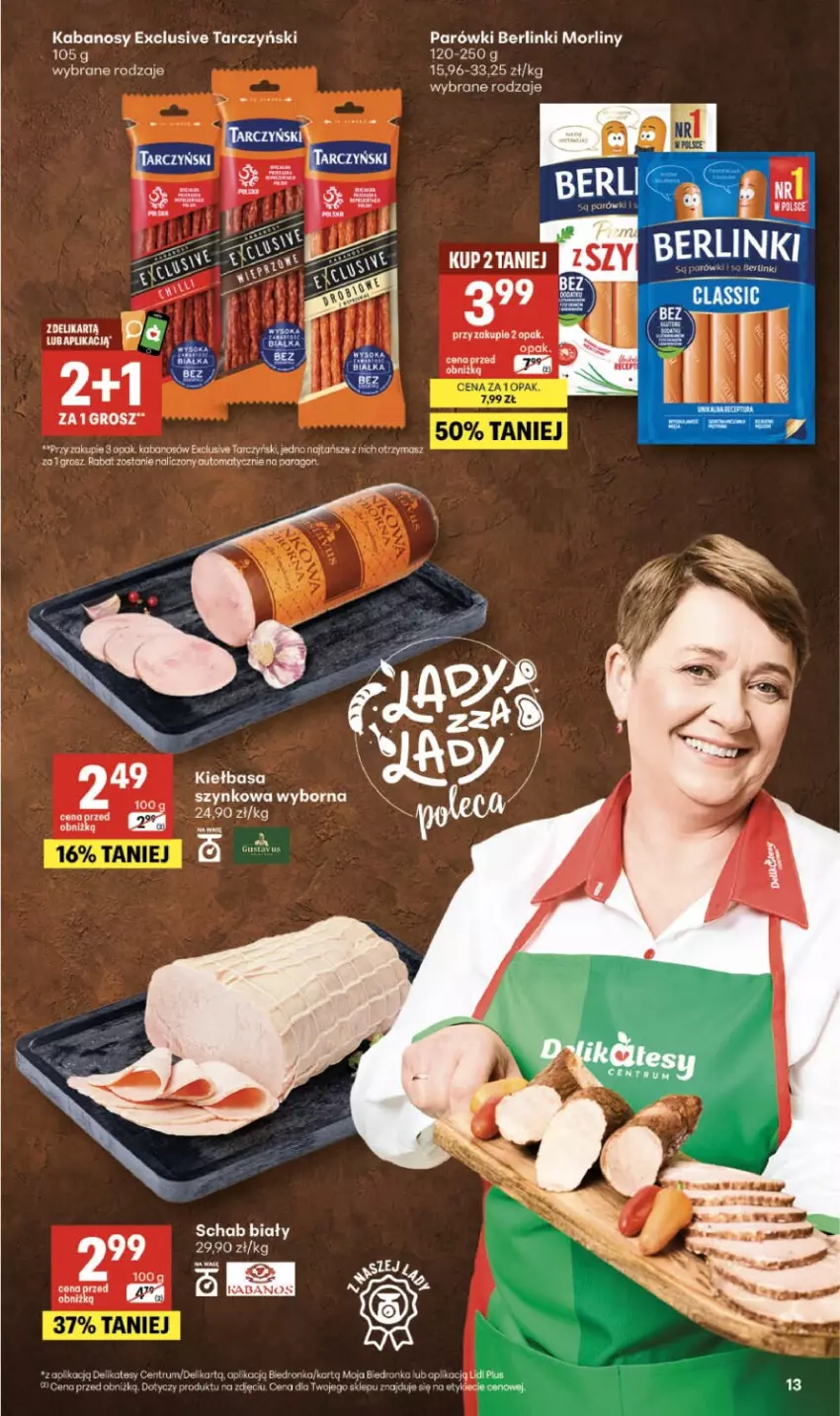 Gazetka promocyjna Delikatesy Centrum - Franczyza DC10 Czwartek - ważna 05.03 do 11.03.2026 - strona 13 - produkty: Berlinki, Kabanos, Kiełbasa, Koc, Rum, Tarczyński