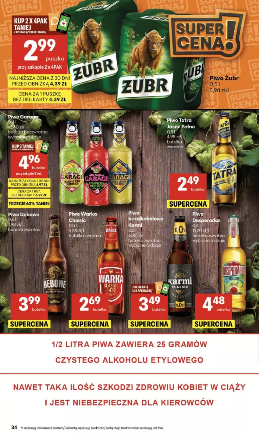 Gazetka promocyjna Delikatesy Centrum - Franczyza DC10 Czwartek - ważna 05.03 do 11.03.2026 - strona 34 - produkty: Fa, Gra, HP, Piec, Piwa, Piwo, Rum, Tatra, Warka