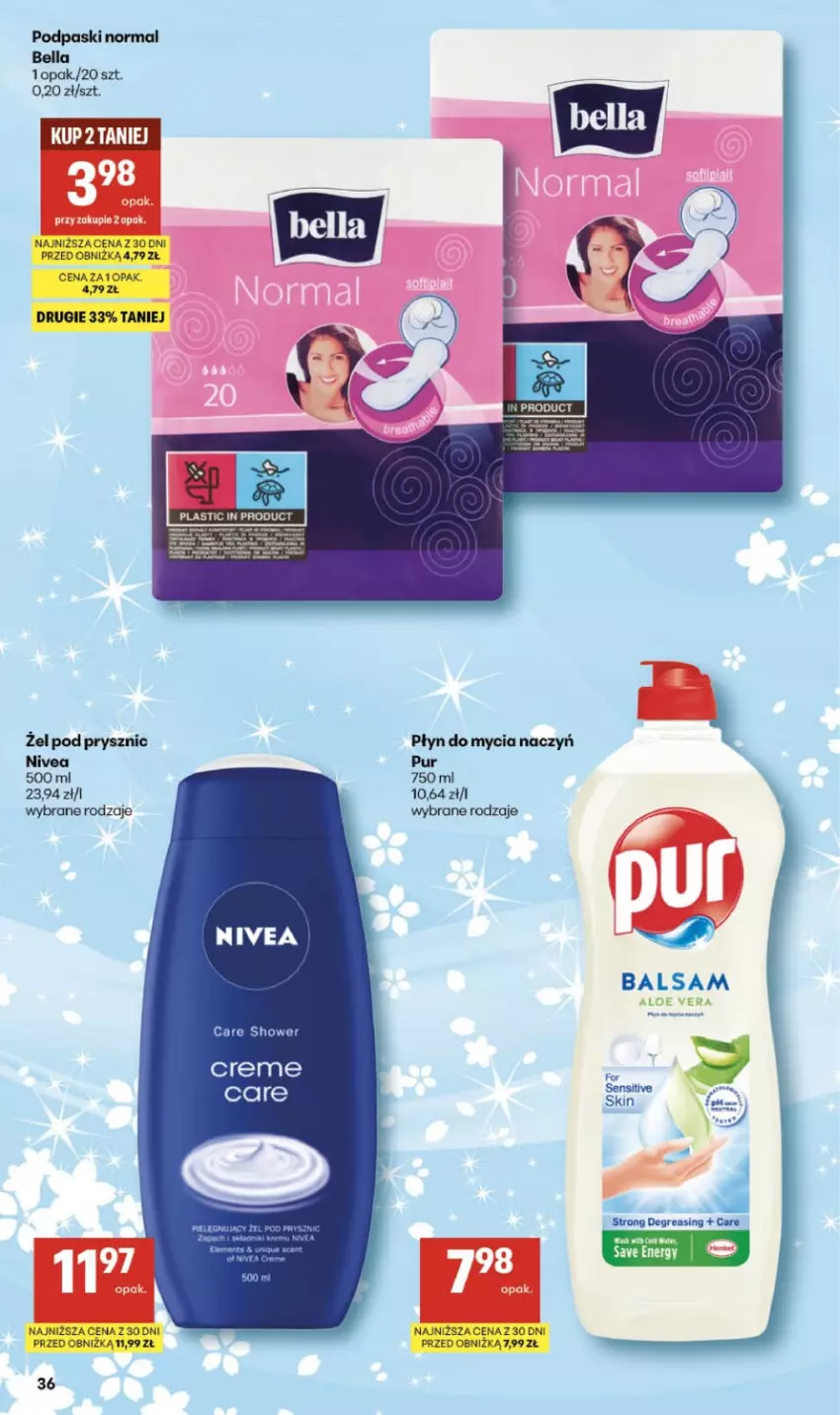 Gazetka promocyjna Delikatesy Centrum - Franczyza DC10 Czwartek - ważna 05.03 do 11.03.2026 - strona 36 - produkty: Bell, Bella, Do mycia naczyń, Nivea, Płyn do mycia, Płyn do mycia naczyń, Podpaski, Pur