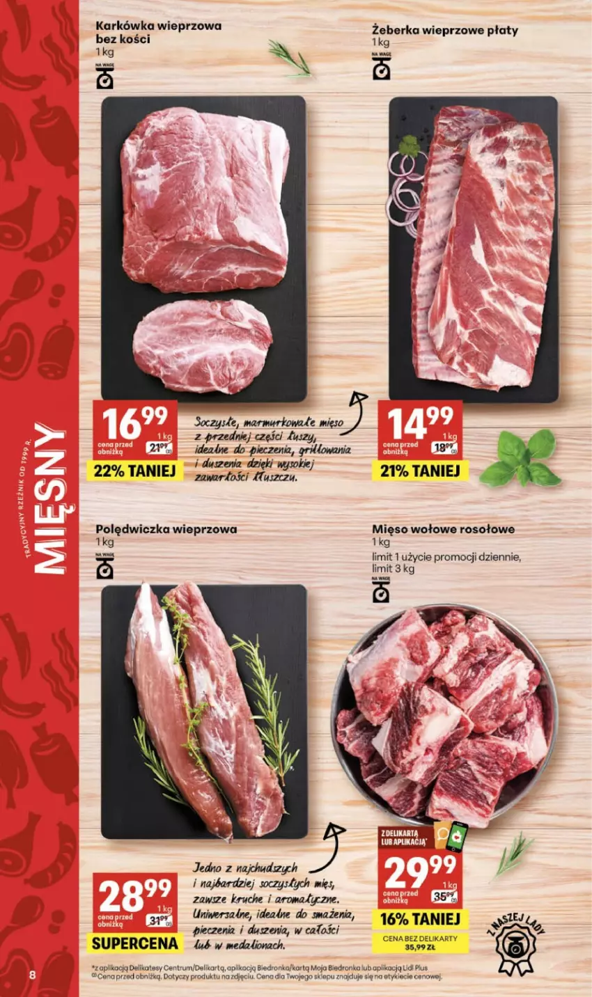 Gazetka promocyjna Delikatesy Centrum - Franczyza DC10 Czwartek - ważna 05.03 do 11.03.2026 - strona 8 - produkty: Karkówka wieprzowa, Lion, Mięso, Mięso wołowe, Piec, Polędwiczka wieprzowa, Rum