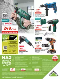 Gazetka promocyjna Leroy Merlin - Nowy ogród - Gazetka - ważna od 13.04 do 13.04.2021 - strona 24 - produkty: Piec, Top, Sok, Mus, Gin, Gra, AEG, Wiertarka, Szlifierka kątowa, Kosz, O nas, Makita, Tarka, Wiertarka udarowa, Wkręt, Młot, Młotowiertarka, Wkrętarka, Bateria, Szlifierka, Bosch, Pokrywa, Sprzedawcy, Akumulator, Fa