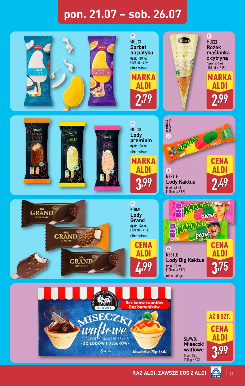 Gazetka promocyjna Aldi - Oferta weekendowa - ważna 24.07 do 26.07.2025 - strona 11 - produkty: Gra, Kaktus, Lody, Maślanka, Nestlé