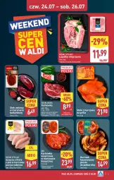 Gazetka promocyjna Aldi - Oferta weekendowa - Gazetka - ważna od 26.07 do 26.07.2025 - strona 5 - produkty: Kurczak, Por, Stek wołowy, Karkówka wieprzowa, Stek, Mięsne specjały, Piekarnik, Grill, Fa