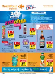 Gazetka promocyjna Carrefour - Gazetka Express - Gazetka - ważna od 10.10 do 10.10.2022 - strona 1 - produkty: Piwo, Dawtona, Por, Pur, Mus, Gra, Jogurt owocowy, Jogurt, Kosz, Activia, Tymbark, Owoce, Napój, Milka