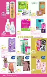 Gazetka promocyjna Super Pharm - Gazetka - Gazetka - ważna od 31.05 do 31.05.2023 - strona 14 - produkty: Gillette Venus, Naturell, Top, Gin, BIC, Lactacyd, Eveline, Bell, Karp, Rajstopy, Pończochy, Tampony, Pasek, Venus, Szynka, Podpaski, Carefree, Gillette, Maszynka, Bella, Maszynka do golenia, Wkładki, Control, Naturella