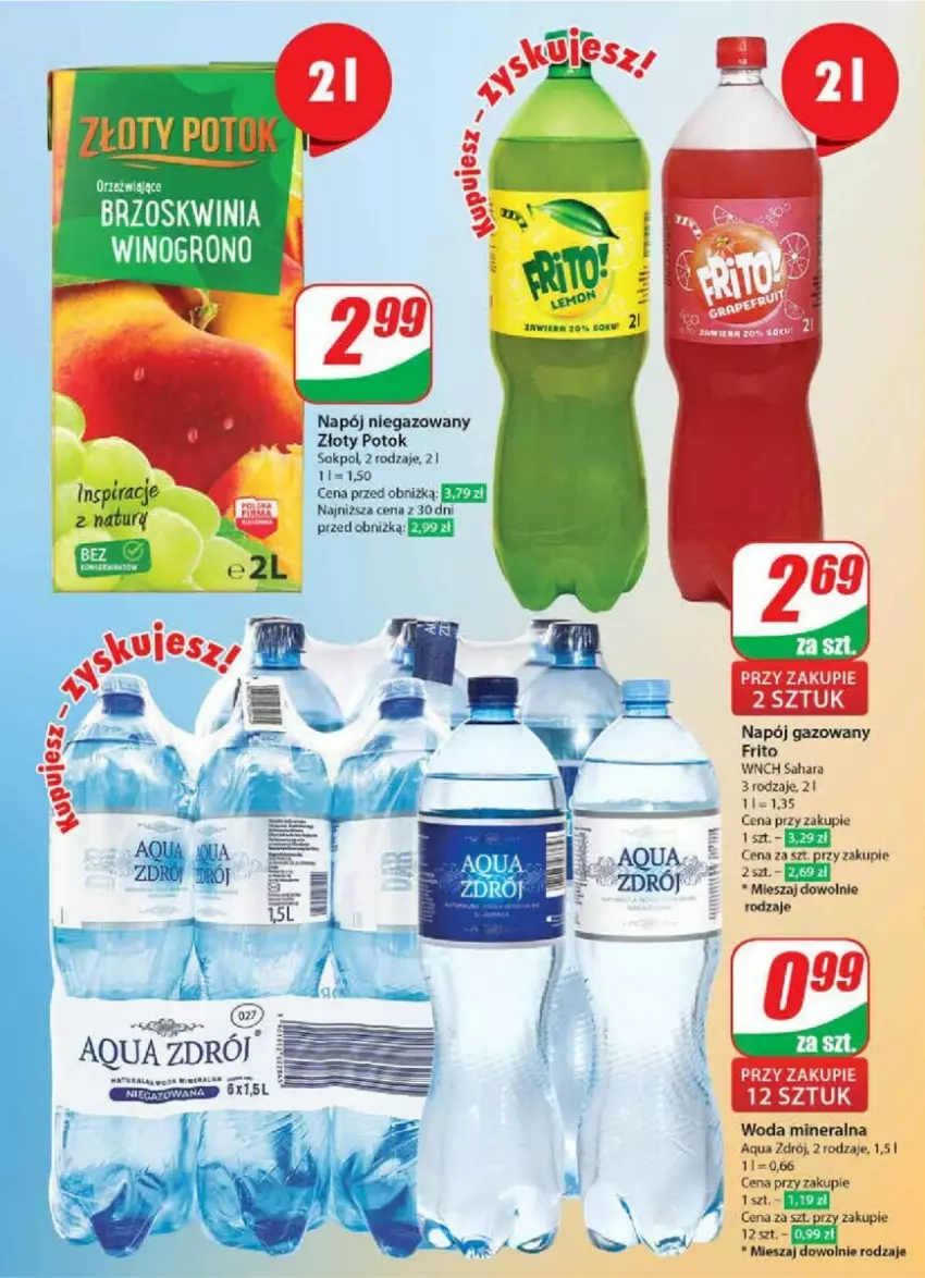 Gazetka promocyjna Dino - ważna 08.05 do 14.05.2024 - strona 12 - produkty: Napój, Napój gazowany, Napój niegazowany, Sok, Woda, Woda mineralna